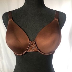 VANITY FAIR chocolate brown lightly padded bra. Size 36 C.